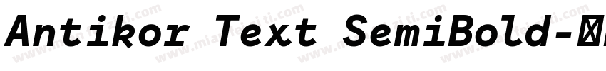 Antikor Text SemiBold字体转换